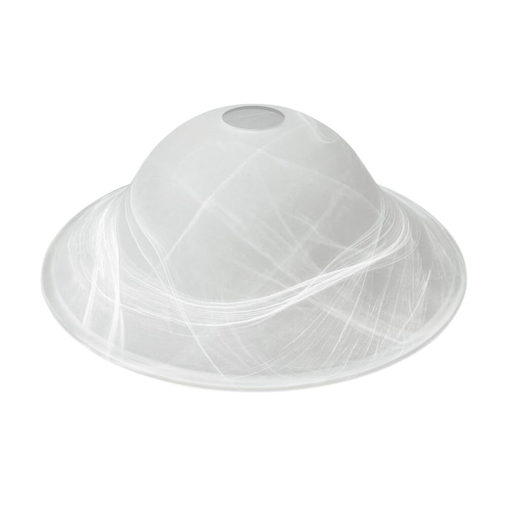 Antique Glass Lamp Shade Replacement for Floor lamp (White Alabaster, 12'')